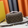 Upgraded Original Version, Color-Changing Leather [Exclusive Real Photos M46279 M46595 Monogram, Yellow Flower, Embossed] LV East West Métis Small Satchel