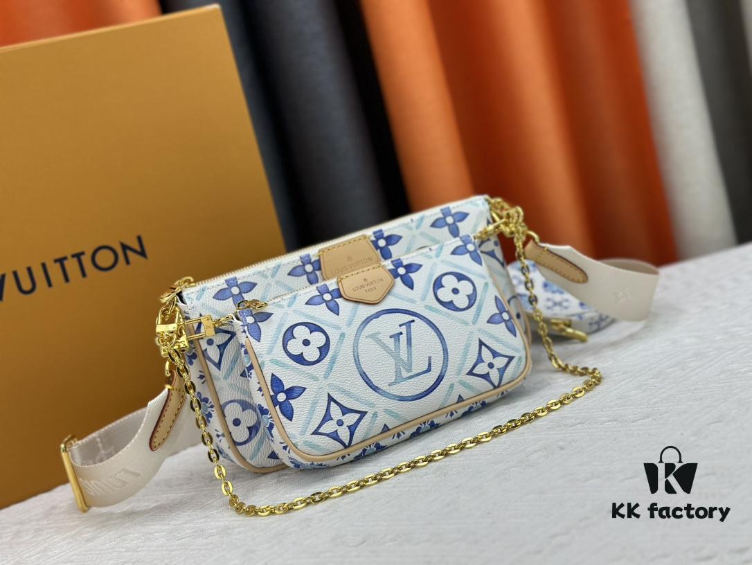 6930852b6e68136f4d9a820d Upgraded M44823 M25374 Blue Five-in-One Mahjong Bag Series, New Season Multi Pochette Accessoires Handbag