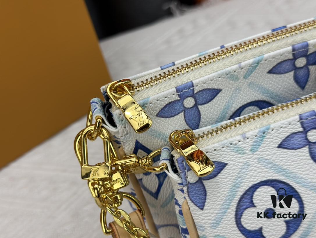 6930852c6e68136f4d9a8210 Upgraded M44823 M25374 Blue Five-in-One Mahjong Bag Series, New Season Multi Pochette Accessoires Handbag