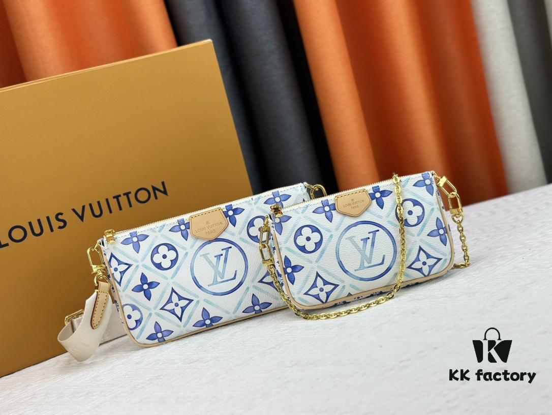 6930852c6e68136f4d9a8211 Upgraded M44823 M25374 Blue Five-in-One Mahjong Bag Series, New Season Multi Pochette Accessoires Handbag
