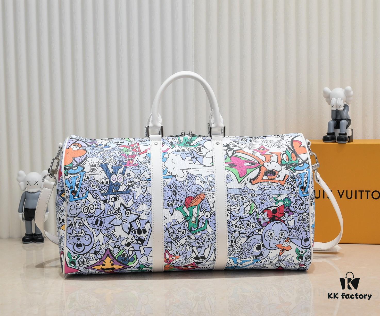 6930853d6e68136f4d9a8235 M21863 Keepall Bandoulière 50 Travel Bag with Cartoon Monogram Motif