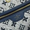 693085596e68136f4d9a8276 Monogrammm Tote Bag with Monochrome Stripes and LVs on Pink Background