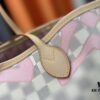 6930855c6e68136f4d9a827d Monogram Tote MM Handbag with Monochrome Stripes and LVs on Pink Background