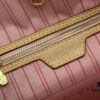 693085606e68136f4d9a8286 Monogram Tote MM Handbag with Monochrome Stripes and LVs on Pink Background
