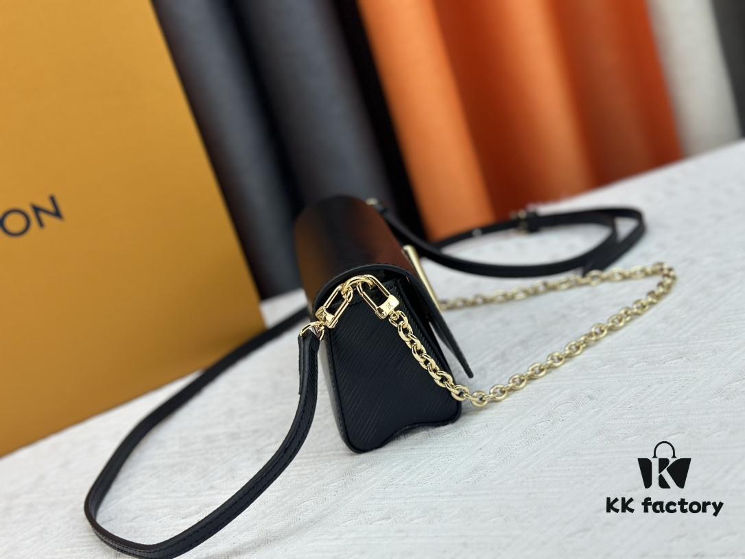 Authentic Quality [Rose] Model No. 50397/24566/24548/24550/24549 This Twist West handbag features an elongated silhouette, refreshing the classic design with a cool, contemporary seasonal flair. Dyed in modern hues, the Epi leather highlights the iconic LV twist lock that signifies brand identity. Equipped with a detachable strap and chain, it offers versatile ways to carry your daily essentials.