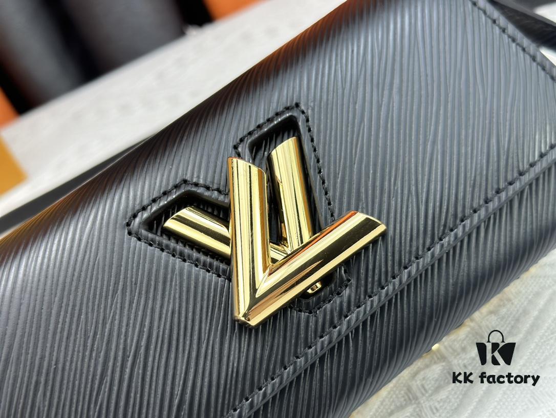 Authentic Quality [Rose] Model No. 50397/24566/24548/24550/24549 This Twist West handbag features an elongated silhouette, refreshing the classic design with a cool, contemporary seasonal flair. Dyed in modern hues, the Epi leather highlights the iconic LV twist lock that signifies brand identity. Equipped with a detachable strap and chain, it offers versatile ways to carry your daily essentials.