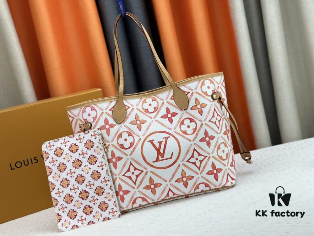 M11263, M25317 [Dushi Home Shoot] m45684 m45685 m40995 Tote MM Handbag in Cream Stripes with LVs on Pink Background