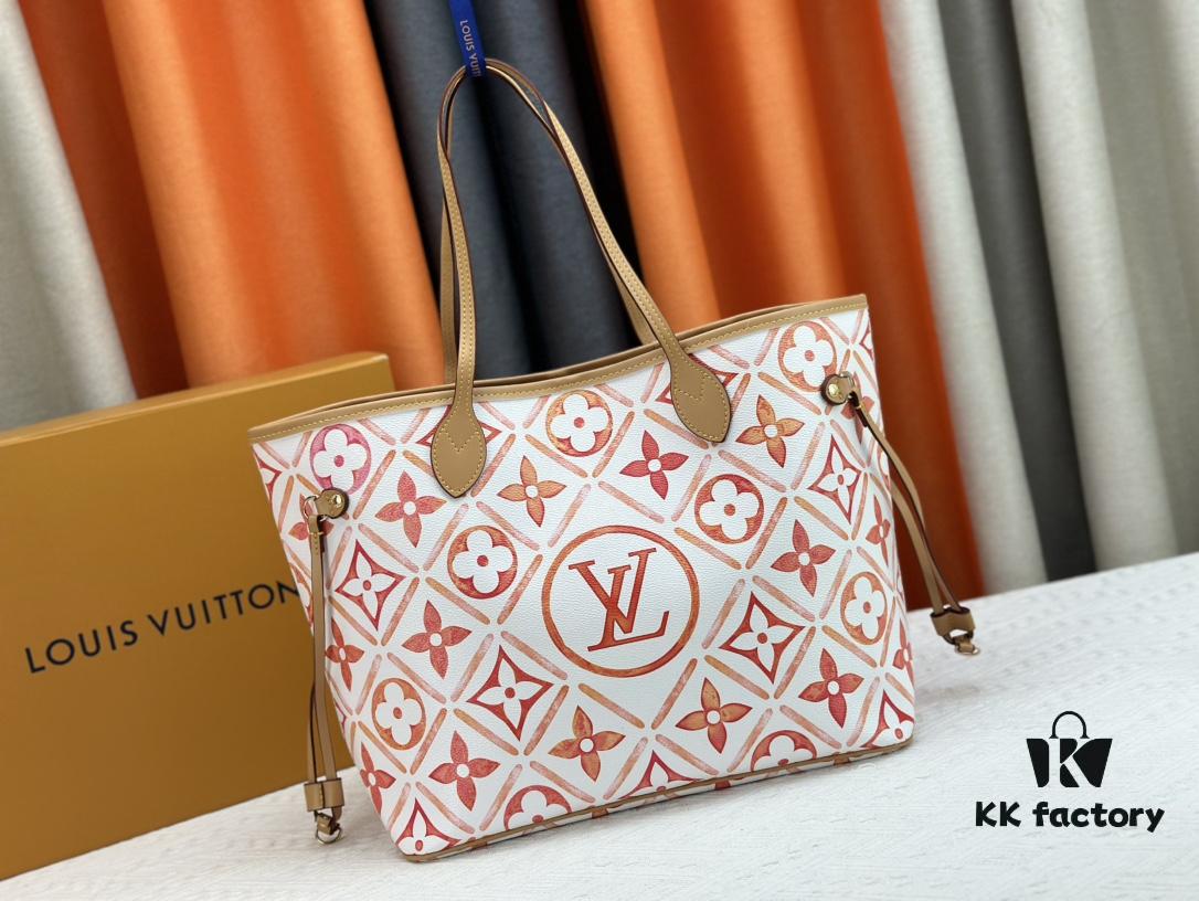 M11263, M25317 [Dushi Home Shoot] m45684 m45685 m40995 Tote MM Handbag in Cream Stripes with LVs on Pink Background