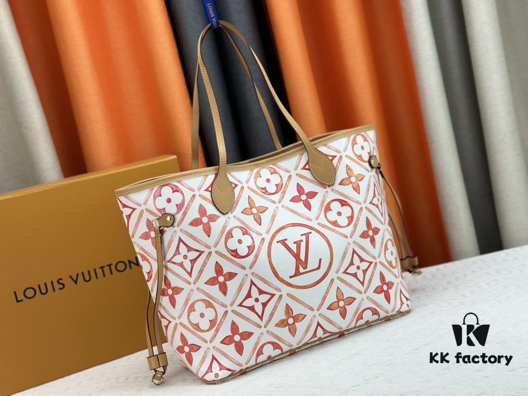 M11263, M25317 [Dushi Home Shoot] m45684 m45685 m40995 Tote MM Handbag in Cream Stripes with LVs on Pink Background