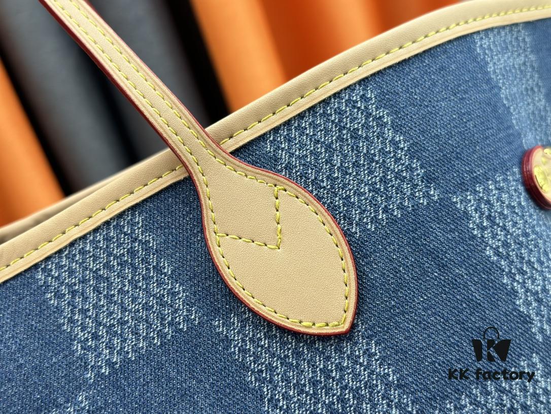 693085e66e68136f4d9a83d1 NEVERFULL Medium Tote Bag in Denim M45684 M45686 M40995