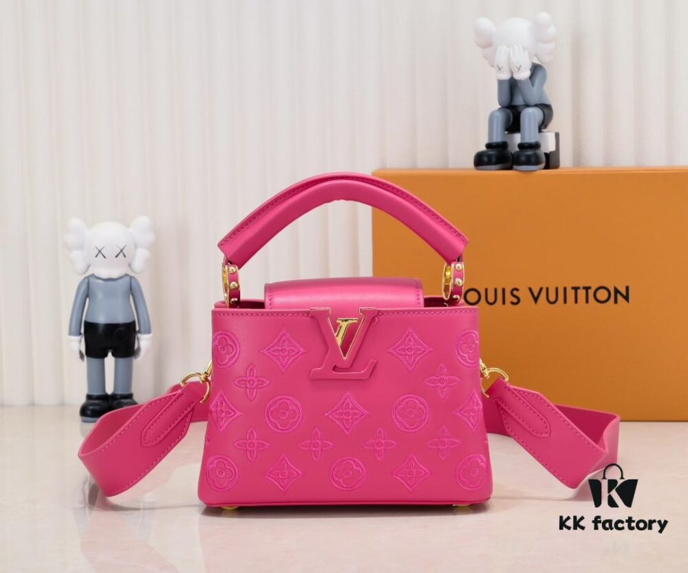 693085e66e68136f4d9a83d2 Upgraded M20741 LV Broderie Anglaise Embroidered Gold Button Capucines Mini Bag