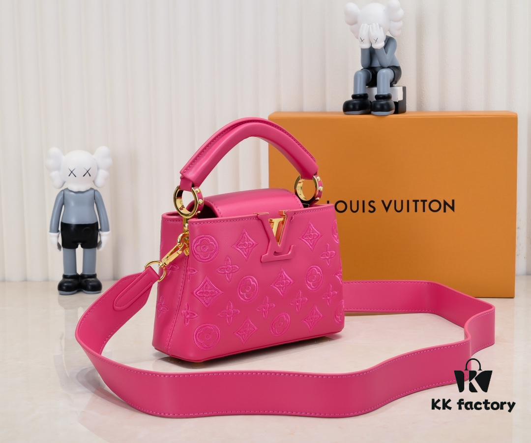 693085e66e68136f4d9a83d3 Upgraded M20741 LV Broderie Anglaise Embroidered Gold Button Capucines Mini Bag