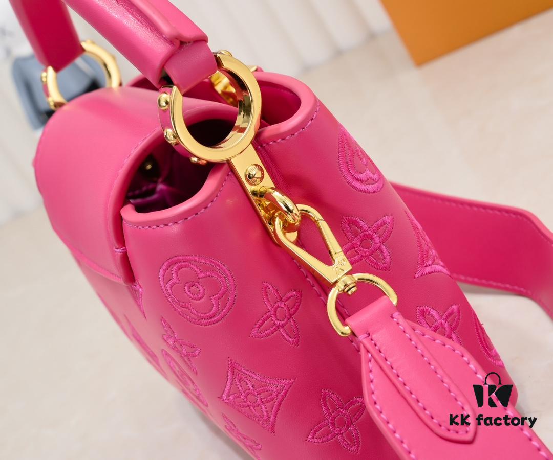 693085e76e68136f4d9a83d7 Upgraded M20741 LV Broderie Anglaise Embroidered Gold Button Capucines Mini Bag