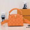 693085ea6e68136f4d9a83da Upgraded M20741 LV Broderie Anglaise Embroidered Gold Button Capucines Mini Bag