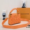 693085ea6e68136f4d9a83db Upgraded M20741 LV Broderie Anglaise Embroidered Gold Button Capucines Mini Bag