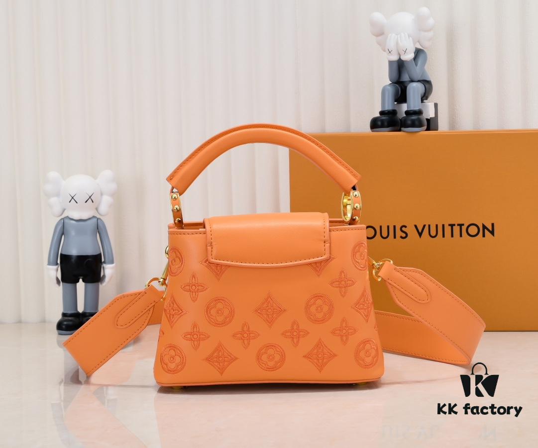 693085eb6e68136f4d9a83dd Upgraded M20741 LV Broderie Anglaise Embroidered Gold Button Capucines Mini Bag