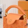693085ec6e68136f4d9a83e0 Upgraded M20741 LV Broderie Anglaise Embroidered Gold Button Capucines Mini Bag