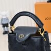 693085f06e68136f4d9a83e9 Upgraded M20741 LV Broderie Anglaise Embroidered Gold Button Capucines Mini Bag