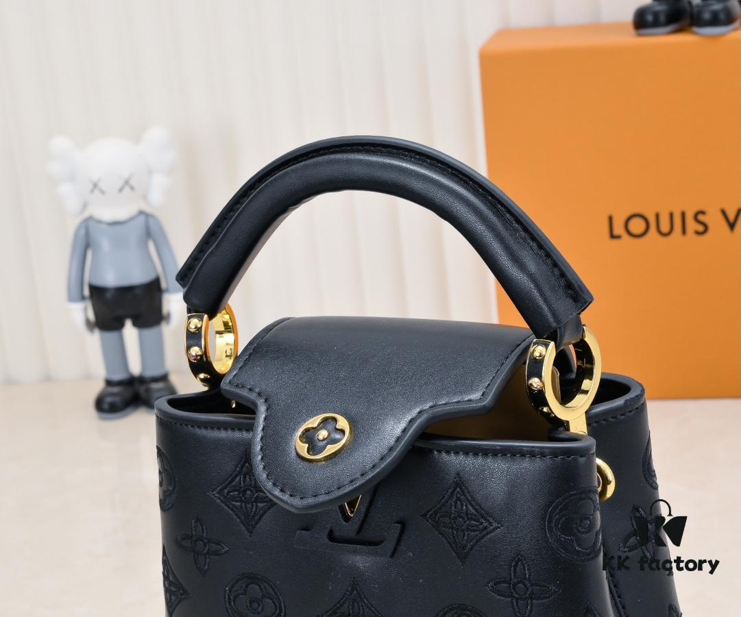 693085f06e68136f4d9a83e9 Upgraded M20741 LV Broderie Anglaise Embroidered Gold Button Capucines Mini Bag
