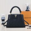 Upgraded M20742 Broderie Anglaise Embroidered Gold Button Capucines BB Bag