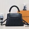 Upgraded M20742 Broderie Anglaise Embroidered Gold Button Capucines BB Bag