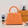 693085f96e68136f4d9a8400 Upgraded M20742 Broderie Anglaise Embroidered Gold Button Capucines BB Handbag