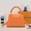 693085fa6e68136f4d9a8402 Upgraded M20742 Broderie Anglaise Embroidered Gold Button Capucines BB Handbag