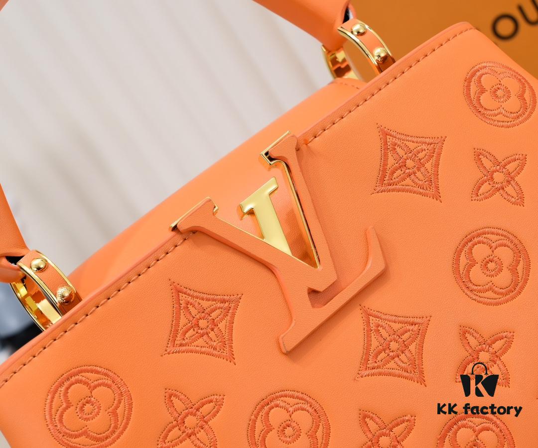 693085fd6e68136f4d9a8405 Upgraded M20742 Broderie Anglaise Embroidered Gold Button Capucines BB Handbag