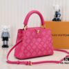 Upgraded M20742 Broderie Anglaise Embroidered Gold Button Capucines BB Bag