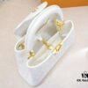 693086066e68136f4d9a841a Upgraded M20742 LV Broderie Anglaise Embroidered Gold Button Capucines BB Bag