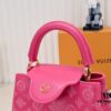 Upgraded M20742 Broderie Anglaise Embroidered Gold Button Capucines BB Bag