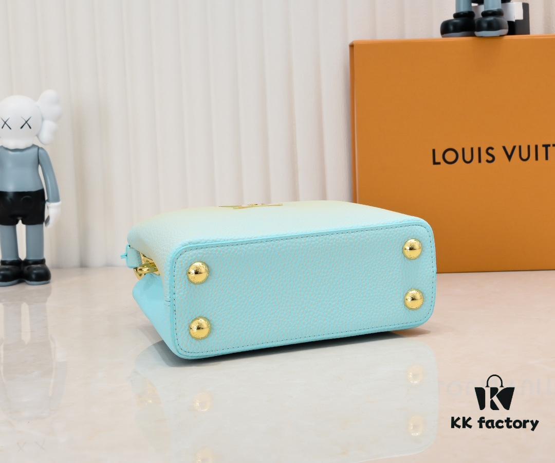 693086096e68136f4d9a8422 Upgraded M59850 Stellar Pearl Green Mother-of-Pearl Button Capucines Mini Bag