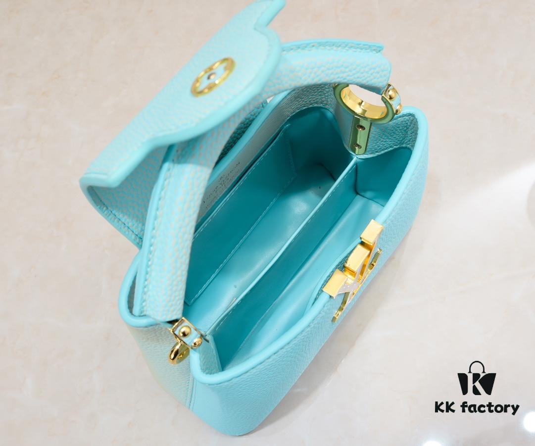 6930860a6e68136f4d9a8423 Upgraded M59850 Stellar Pearl Green Mother-of-Pearl Button Capucines Mini Bag