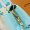 Upgraded M59868 Stellar Pearl Green Shell Button Capucines BB Handbag