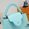 693086106e68136f4d9a8432 Upgraded M20841 Stellar Pearl Green Shell Button Capucines MM Handbag