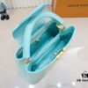693086116e68136f4d9a8435 Upgraded M20841 Stellar Pearl Green Shell Button Capucines MM Handbag