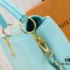 6930861c6e68136f4d9a844e Upgraded M20841 Stellar Pearl Green Shell Button Capucines MM Handbag