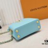 6930861e6e68136f4d9a8454 Upgraded M59850 Stellar Pearlized Blue Shell Button Capucines Mini Bag