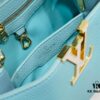 Upgraded M59868 Stellar Pearl Blue Shell Button Capucines BB Bag