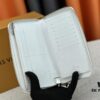 693086456e68136f4d9a84a8 LV Wallet Men's Vertical Zip Wallet 63095 Phantom White Durable Damier Graphite Canvas