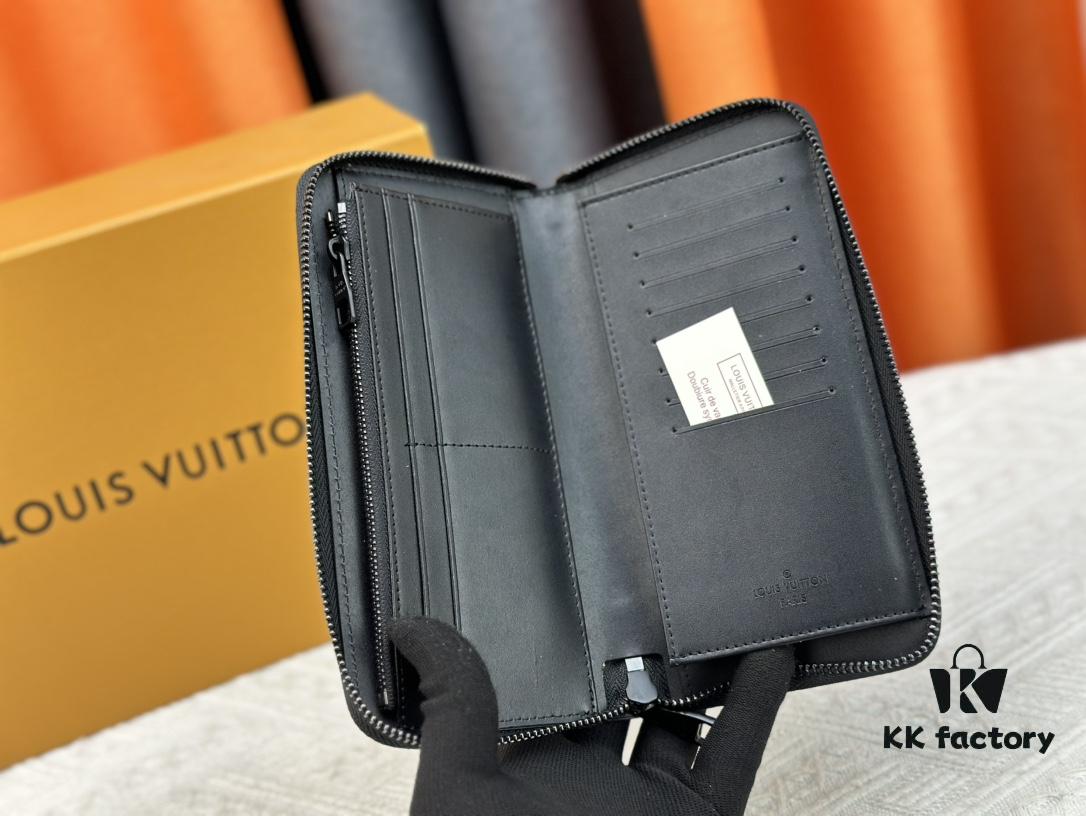 693086476e68136f4d9a84b1 LV 82368 Wallet Men's Vertical Zip Wallet Made of Durable Damier Graphite Canvas