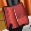 693086546e68136f4d9a84cd LV Wallet 63095 Beige and Red Money Clip