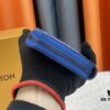 693086576e68136f4d9a84d4 LV Wallet 63095 Blue with Coffee Trim Men's Vertical Zip Wallet Durable Damier Graphite Canvas Stylish and Elegant