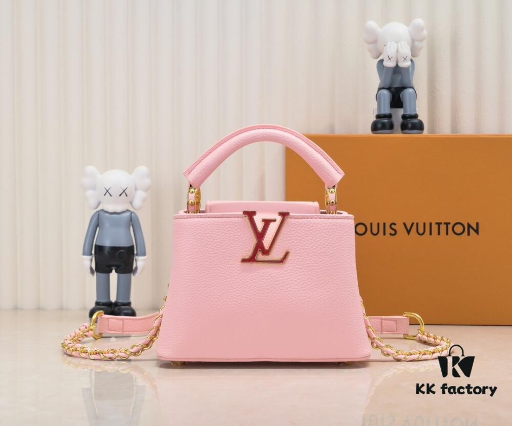6930866c6e68136f4d9a8503 Upgraded M23082 Pink - Full Leather Cap, Na Ying Collection, Qixi Limited Edition / Mini Capucines BB Bag
