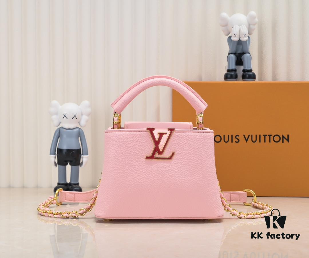 6930866c6e68136f4d9a8503 Upgraded M23082 Pink - Full Leather Cap, Na Ying Collection, Qixi Limited Edition / Mini Capucines BB Bag