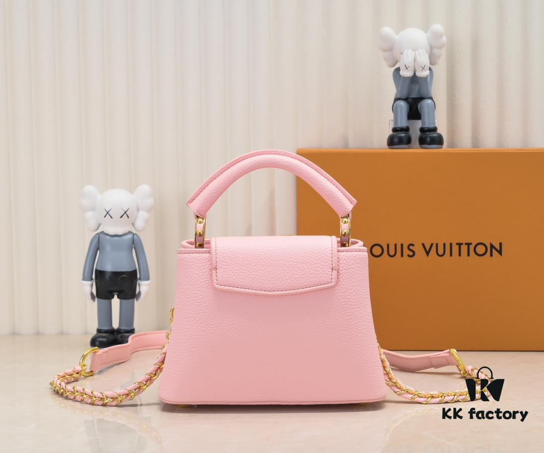 6930866c6e68136f4d9a8506 Upgraded M23082 Pink - Full Leather Cap, Na Ying Collection, Qixi Limited Edition / Mini Capucines BB Bag