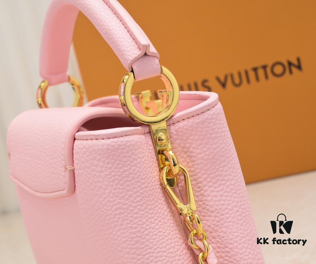 6930866e6e68136f4d9a8508 Upgraded M23082 Pink - Full Leather Cap, Na Ying Collection, Qixi Limited Edition / Mini Capucines BB Bag