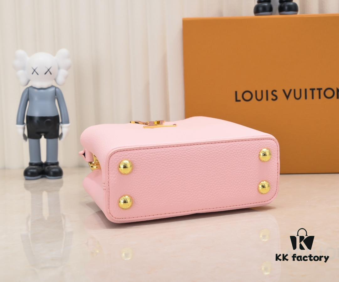 6930866e6e68136f4d9a8509 Upgraded M23082 Pink - Full Leather Cap, Na Ying Collection, Qixi Limited Edition / Mini Capucines BB Bag