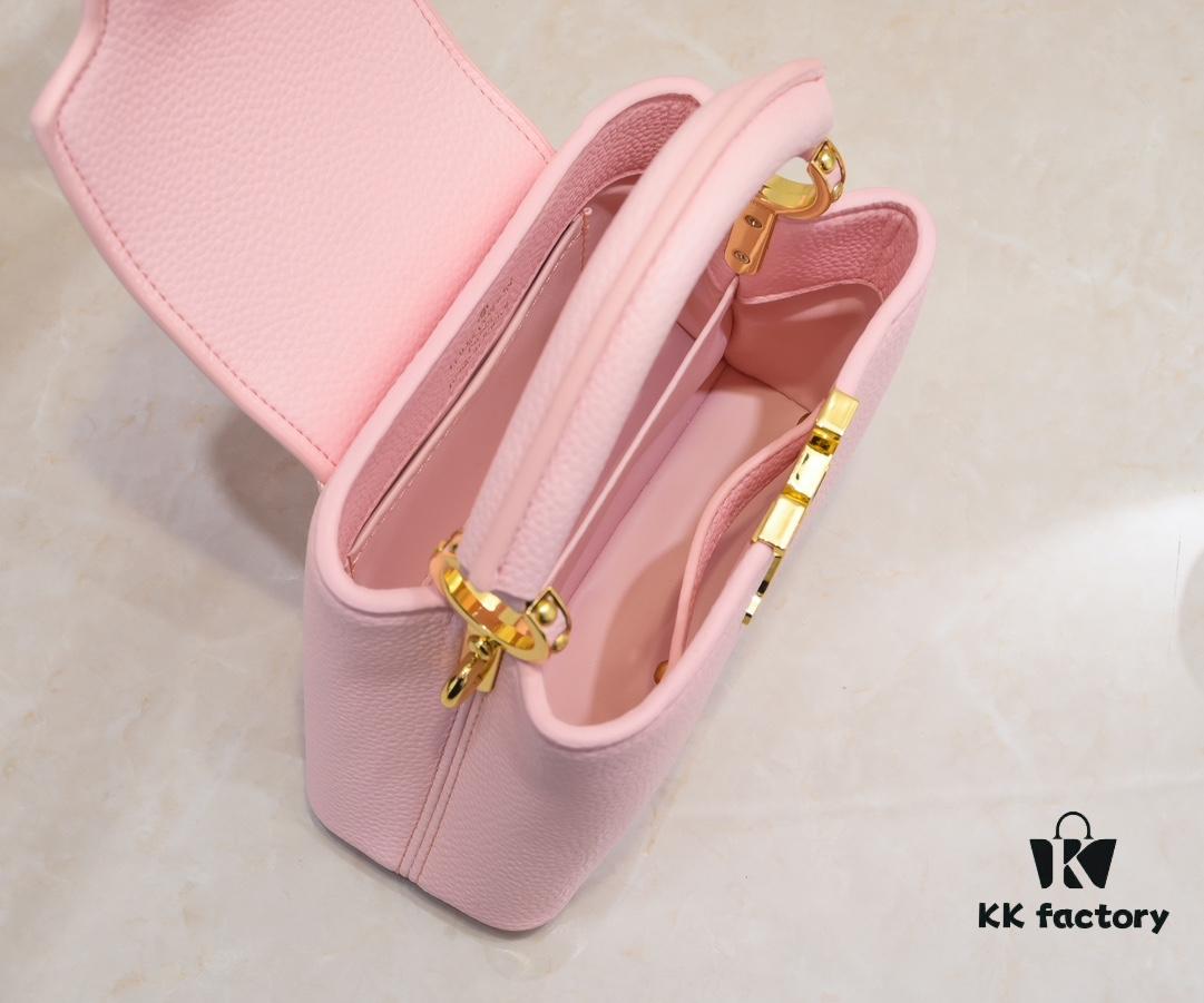 6930866f6e68136f4d9a850a Upgraded M23082 Pink - Full Leather Cap, Na Ying Collection, Qixi Limited Edition / Mini Capucines BB Bag