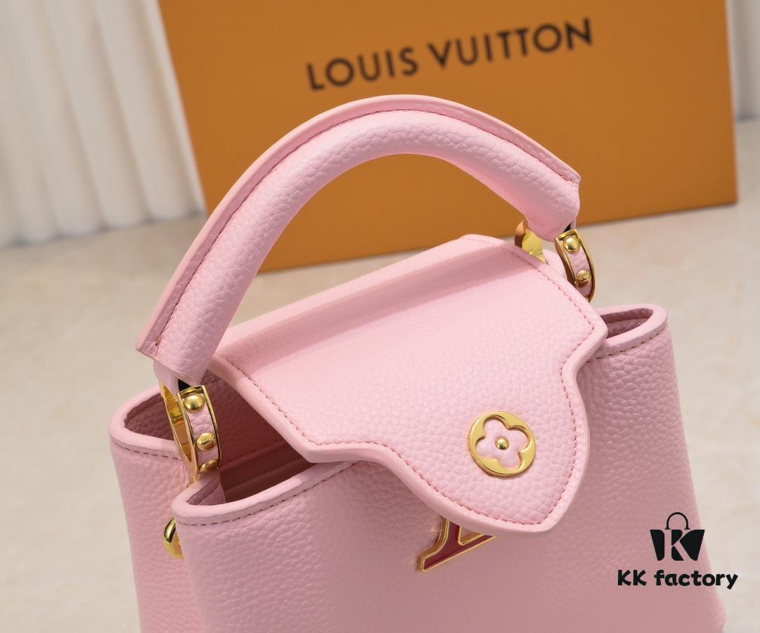 6930866f6e68136f4d9a850b Upgraded M23082 Pink - Full Leather Cap, Na Ying Collection, Qixi Limited Edition / Mini Capucines BB Bag